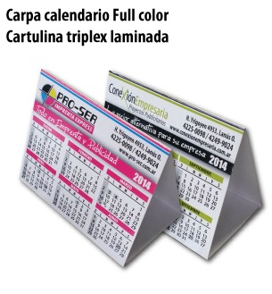 Calendario tipo carpita